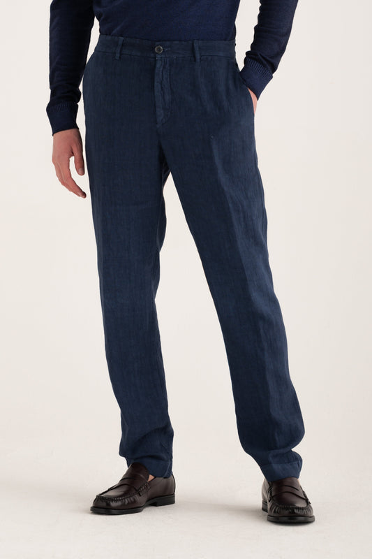 Men's Linen Chino Tailored Pants – Navy Fade, view 1