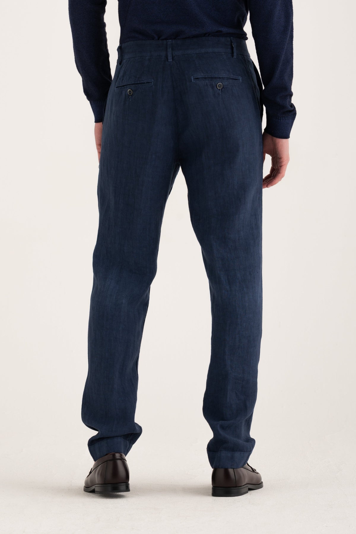 Men's Linen Chino Tailored Pants – Navy Fade, view 2