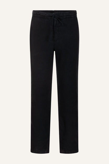 Men's Linen Relaxed Drawstring Pants – Marine, view 5