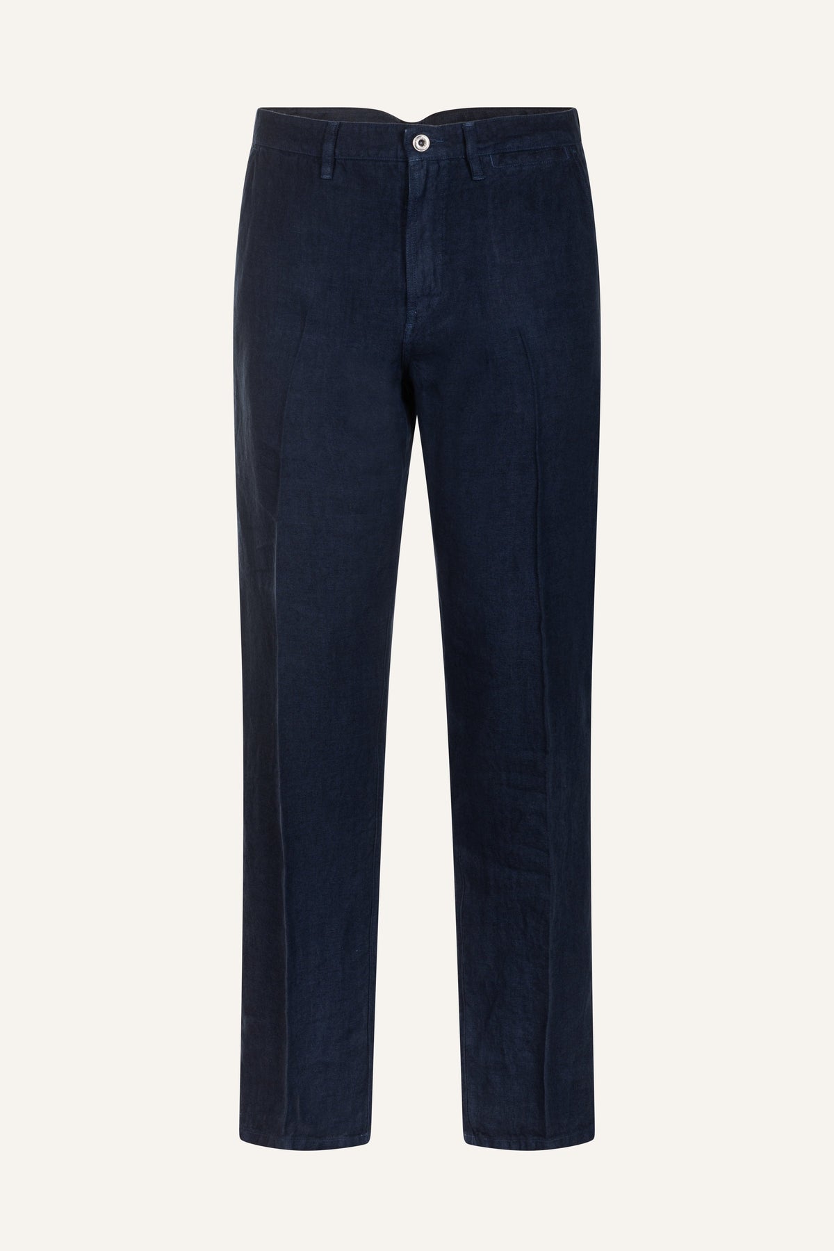Men's Linen Pants with Back Patch Pockets – Navy Fade, view 6