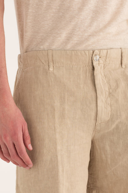 Men's Linen Shorts with Turn Up Hem – Corda, view 3