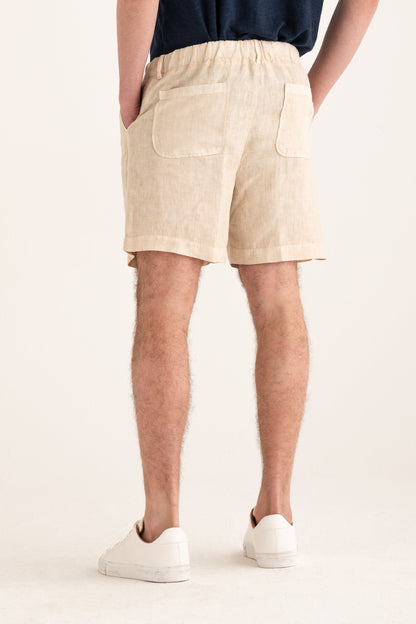 Men's Linen Tailored Shorts – Safari Soft Fade, view 2