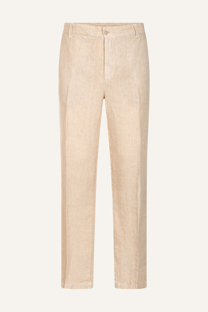 Men's Linen Chino Tailored Pants with Pleats – Safari Soft Fade, view 5