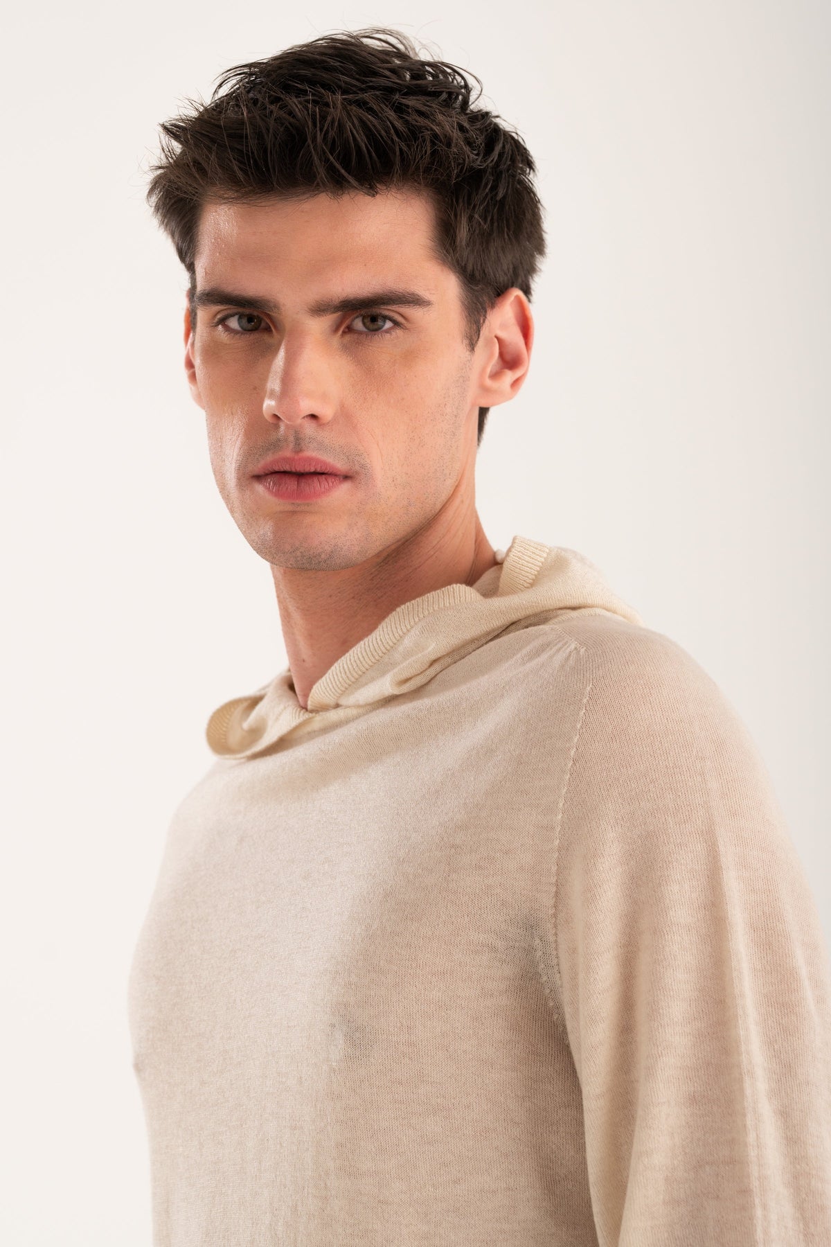Men's Hooded Knit Sweater – Safari Fade, view 3
