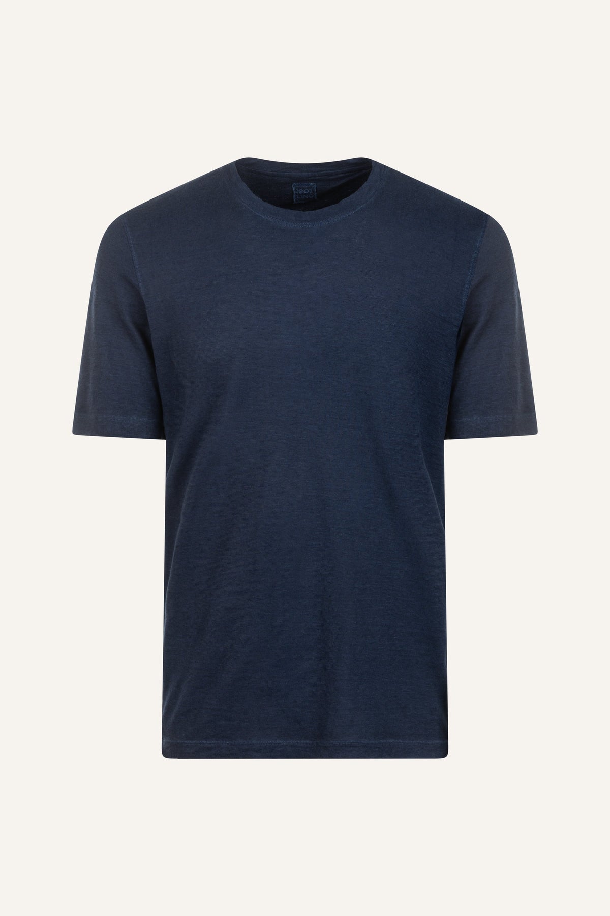 Men's Linen Slim Fit Crewneck T-Shirt – Navy Fade, view 6