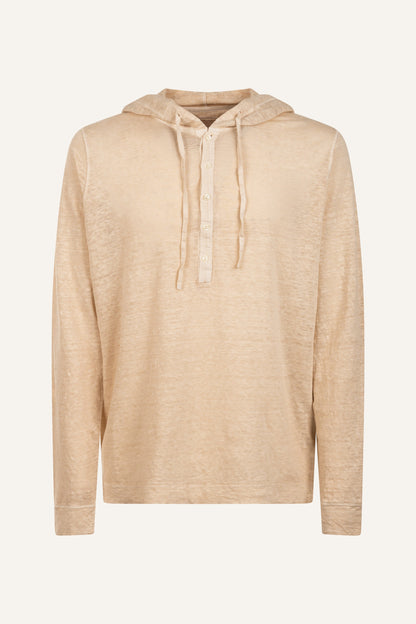 Men's Linen Hooded T-Shirt – Safari Soft Fade, view 4