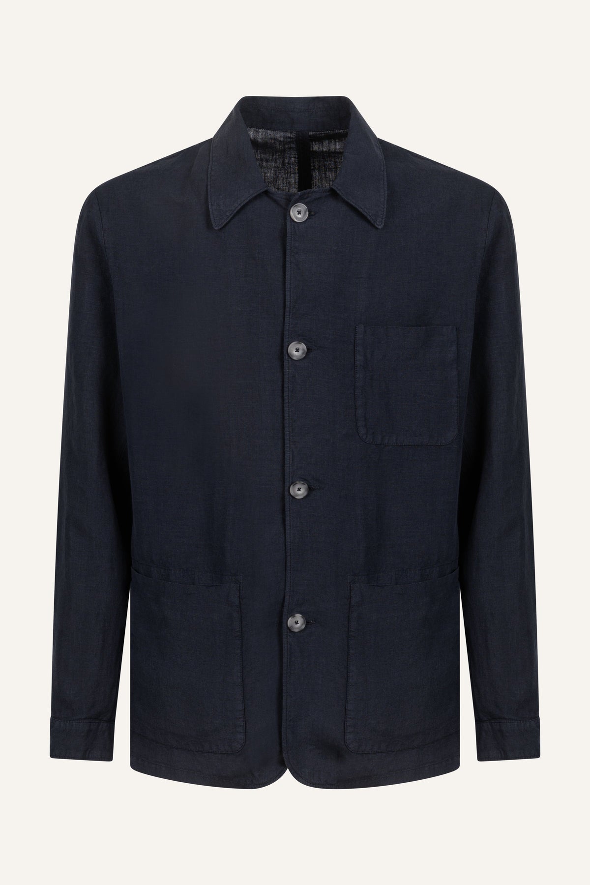 Men's Linen Workwear Jacket – Marine, view 6