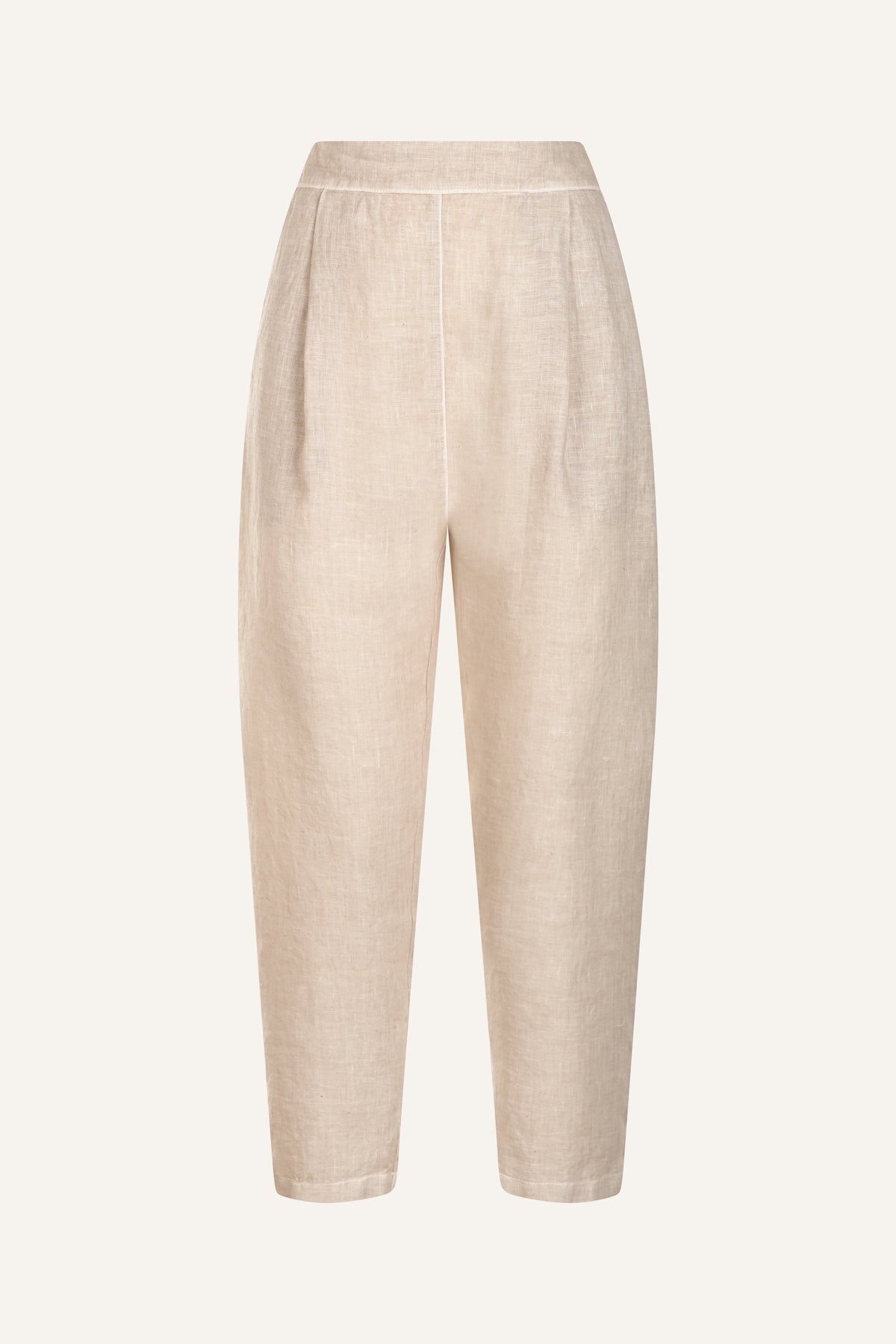 Women's Linen Pleated Pants – Safari Soft Fade, view 4