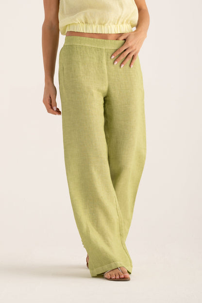 Women's Wide-Leg Linen Pants – Apple Soft, view 1