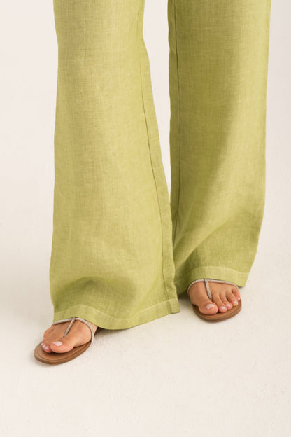 Women's Wide-Leg Linen Pants – Apple Soft, view 4