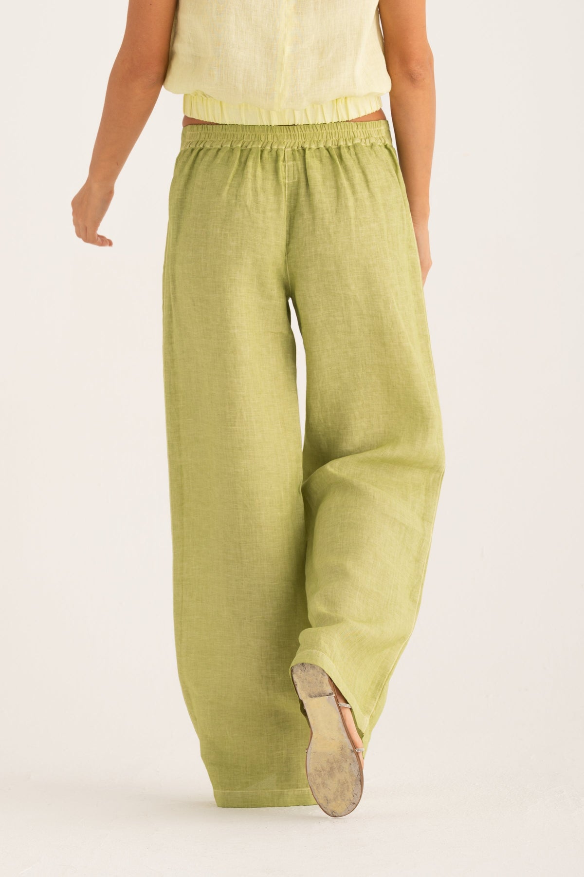 Women's Wide-Leg Linen Pants – Apple Soft, view 5