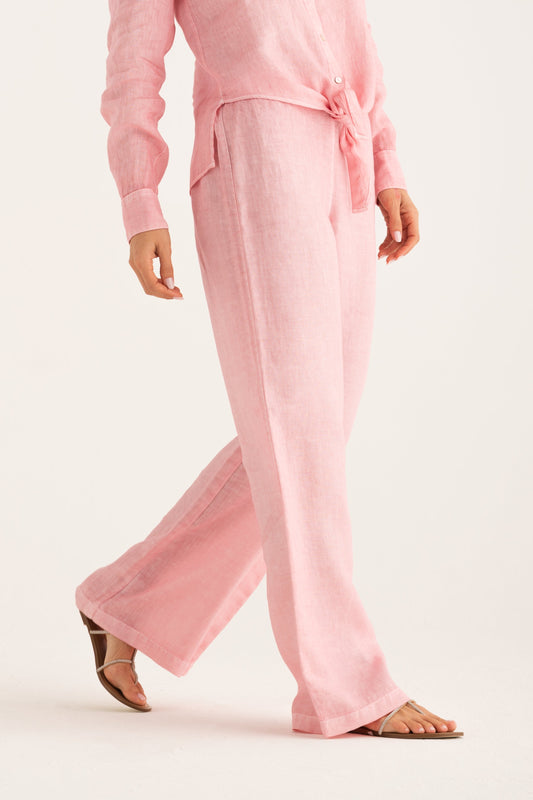 Women's Wide-Leg Linen Pants – Ballerina, view 1