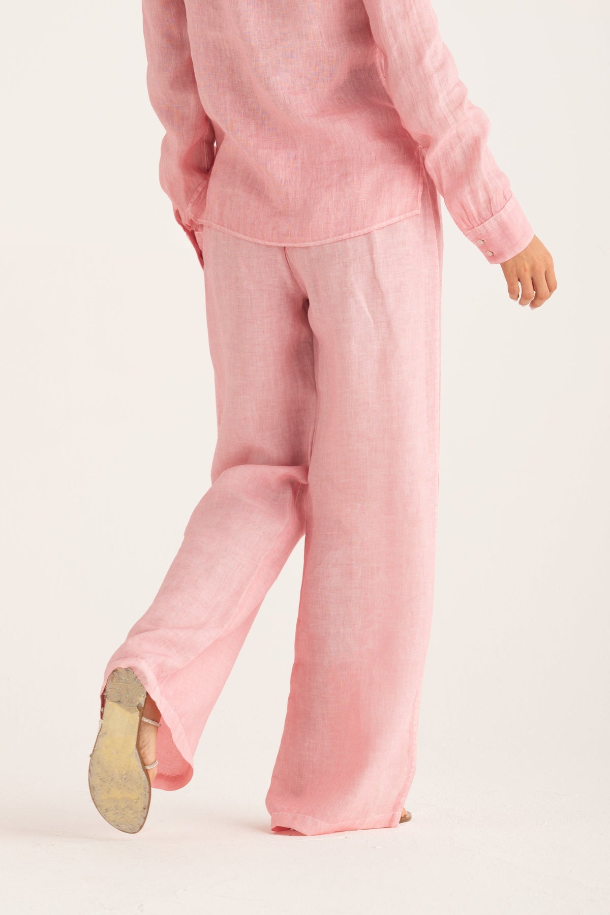 Women's Wide-Leg Linen Pants – Ballerina, view 2