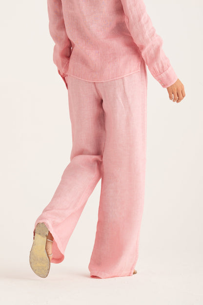 Women's Wide-Leg Linen Pants – Ballerina, view 2