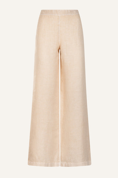 Women's Wide-Leg Linen Pants – Safari Soft Fade, view 6