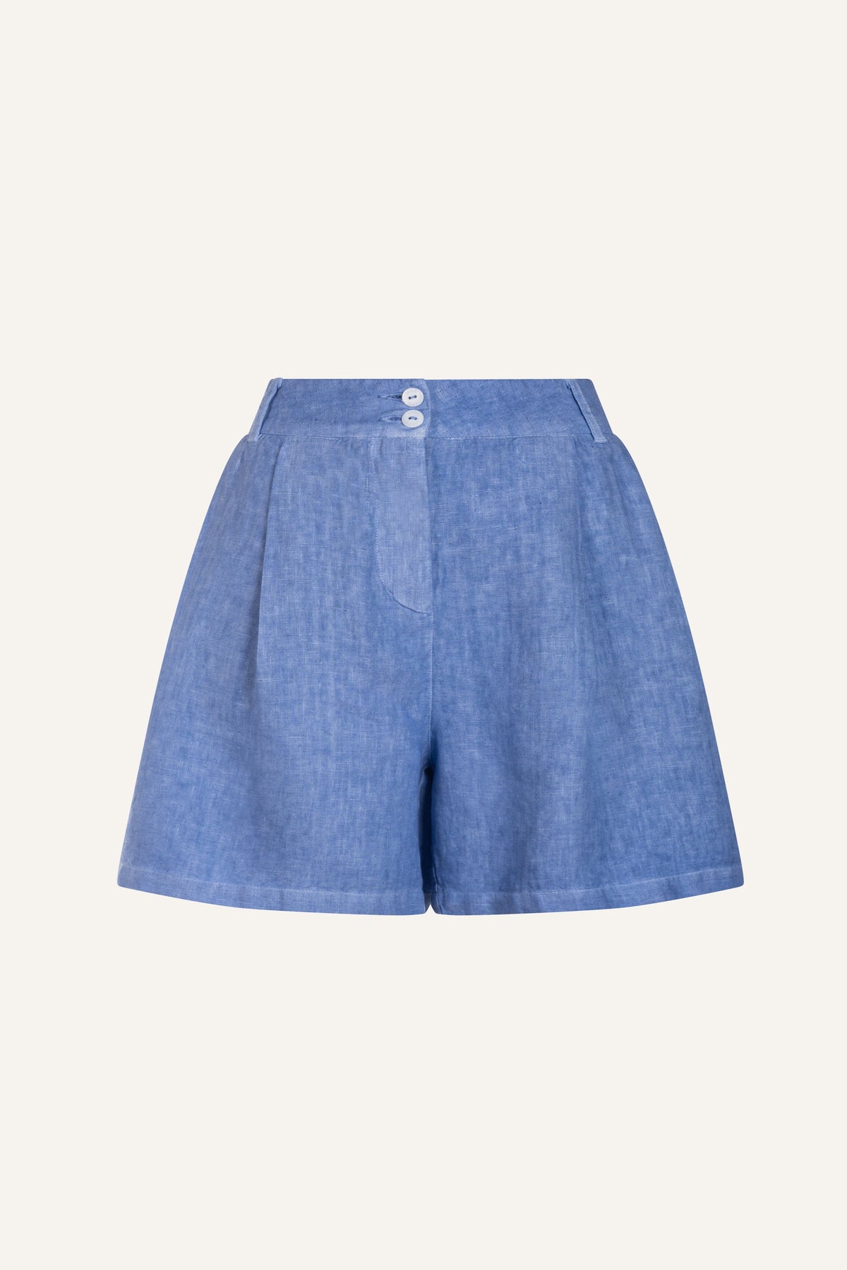 Women's Linen Pleated Shorts – Pacific Soft, view 5