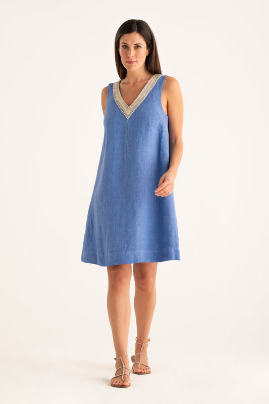 Women's Embellished Flared Dress – Pacific Soft, view 1