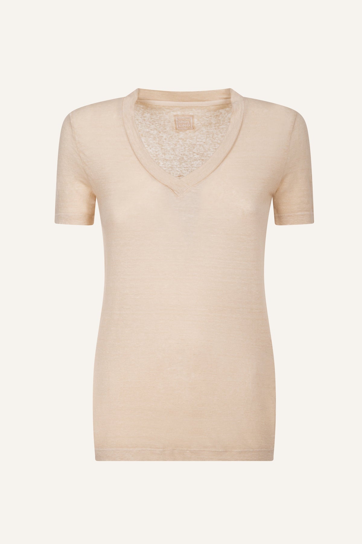 Women's Linen V-Neck T-Shirt – Safari Soft Fade, view 4
