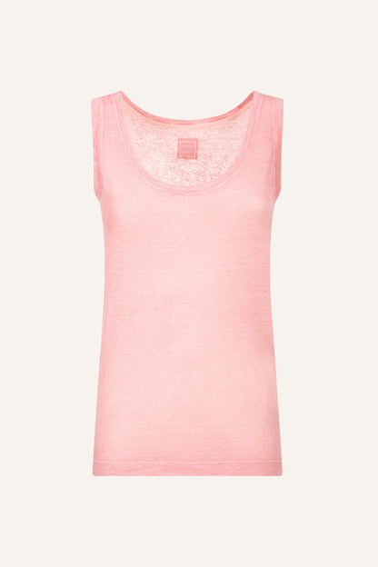 Women's Scoop-Neck Linen Tank Top – Ballerina, view 6
