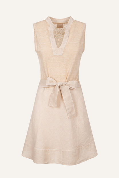 Women's Jersey Dress with Tie Waist – Safari Soft Fade, view 7