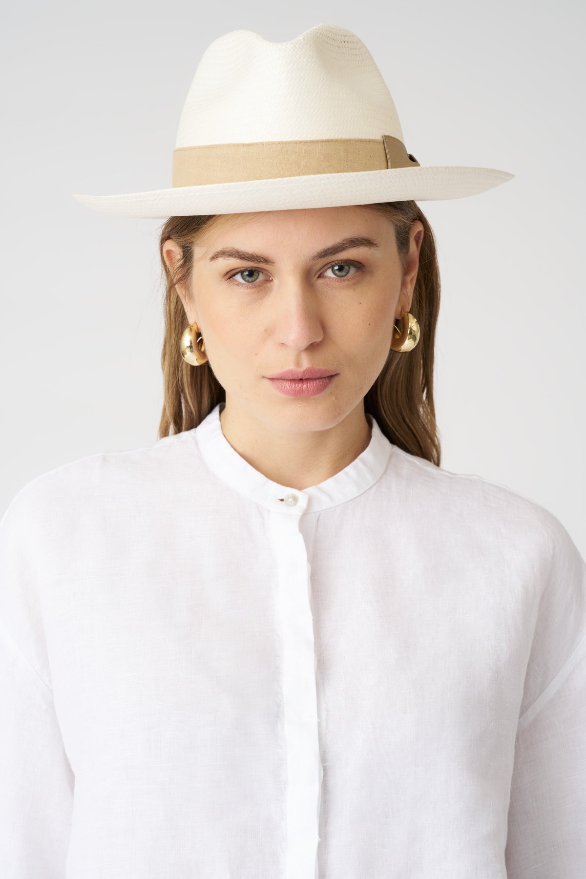 Women's Amedeo Panama Hat by Borsalino – Beige, view 3