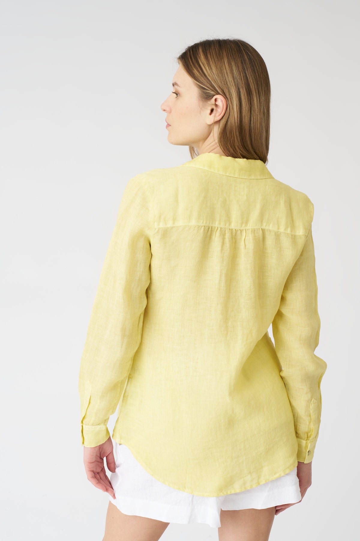 Women's Lily Linen Shirt – Sun Soft Fade, view 4