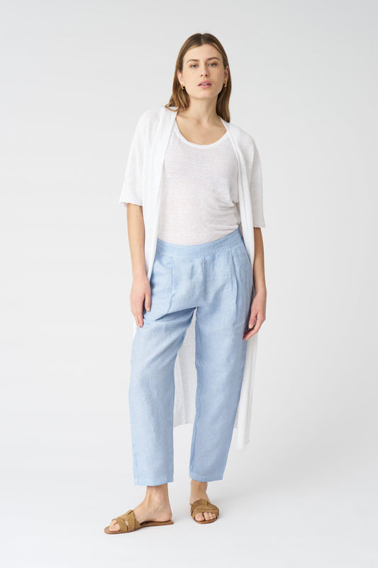 Women's Alessa Boyfriend Linen Pants – Sea Soft Fade, view 1
