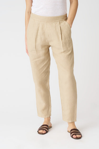 Women's Alessa Linen Pants – Almond, view 3