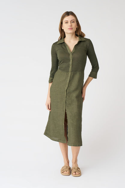 Women's 'Kat' Linen Shirt Dress – Caffe Soft Fade, view 1