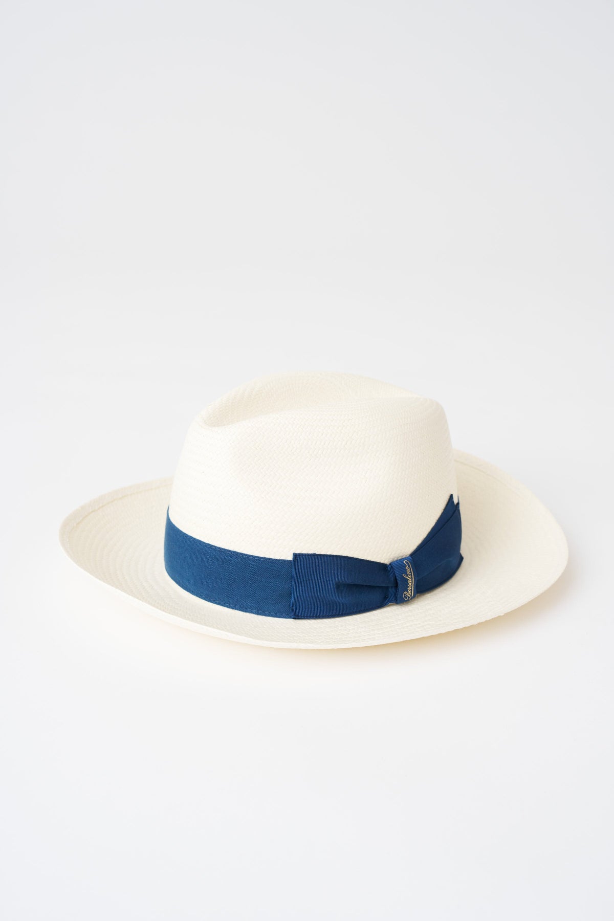 Women's Amedeo Panama Hat by Borsalino – Navy, view 1