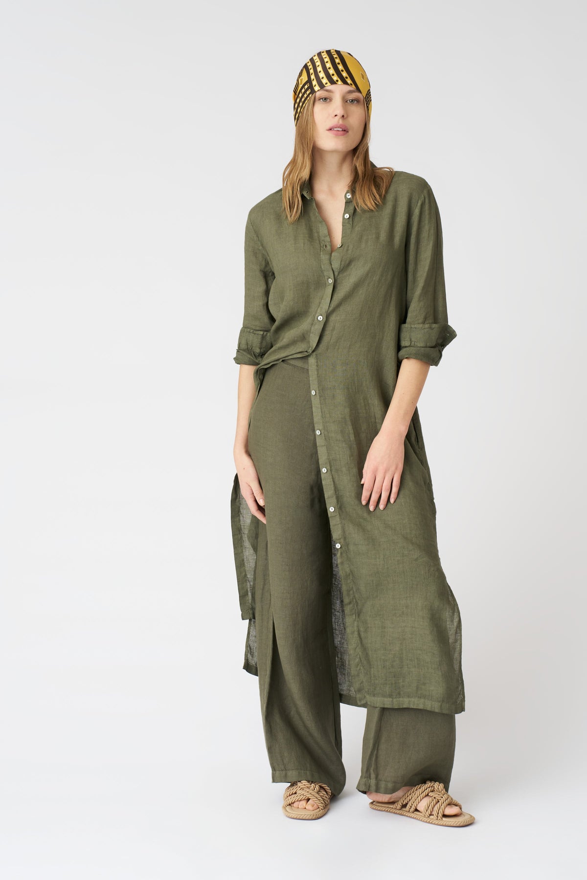 Women's Roma Linen Pants – Caffe Soft Fade, view 1