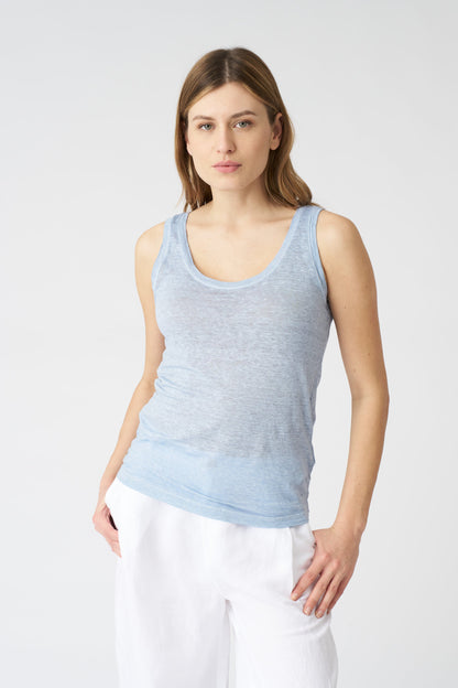 Women's Mila Linen Tank Top – Sea Soft Fade, view 1