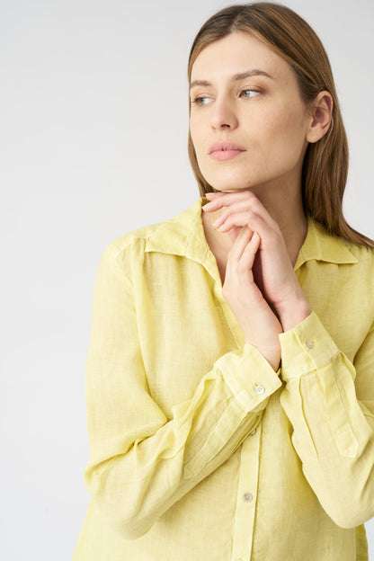 Women's Lily Linen Shirt – Sun Soft Fade, view 2