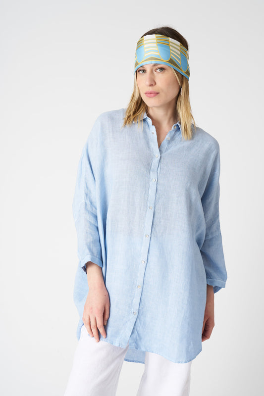 Women's Simona Linen Shirt – Sea Soft Fade, view 1