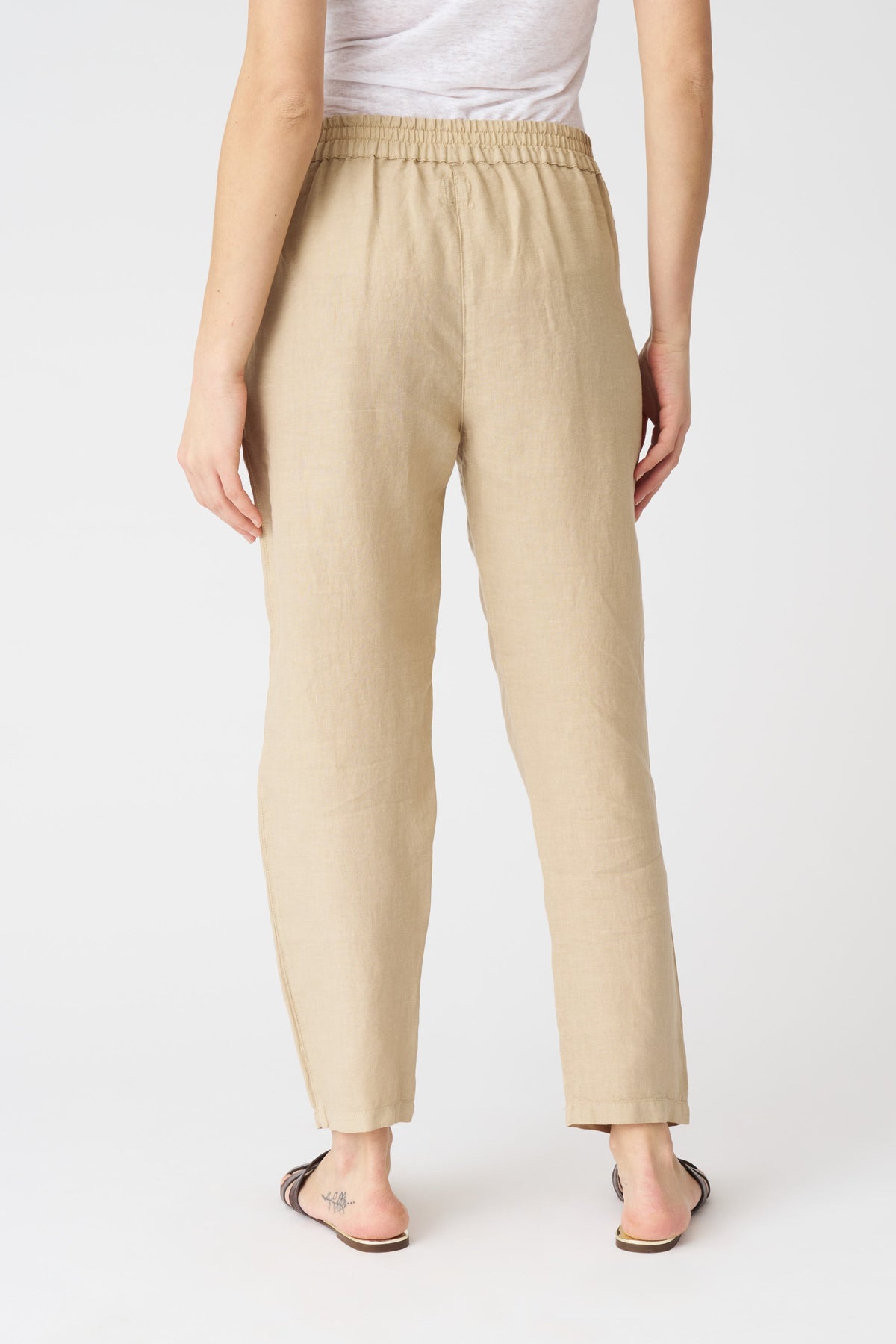 Women's Alessa Linen Pants – Almond, view 4