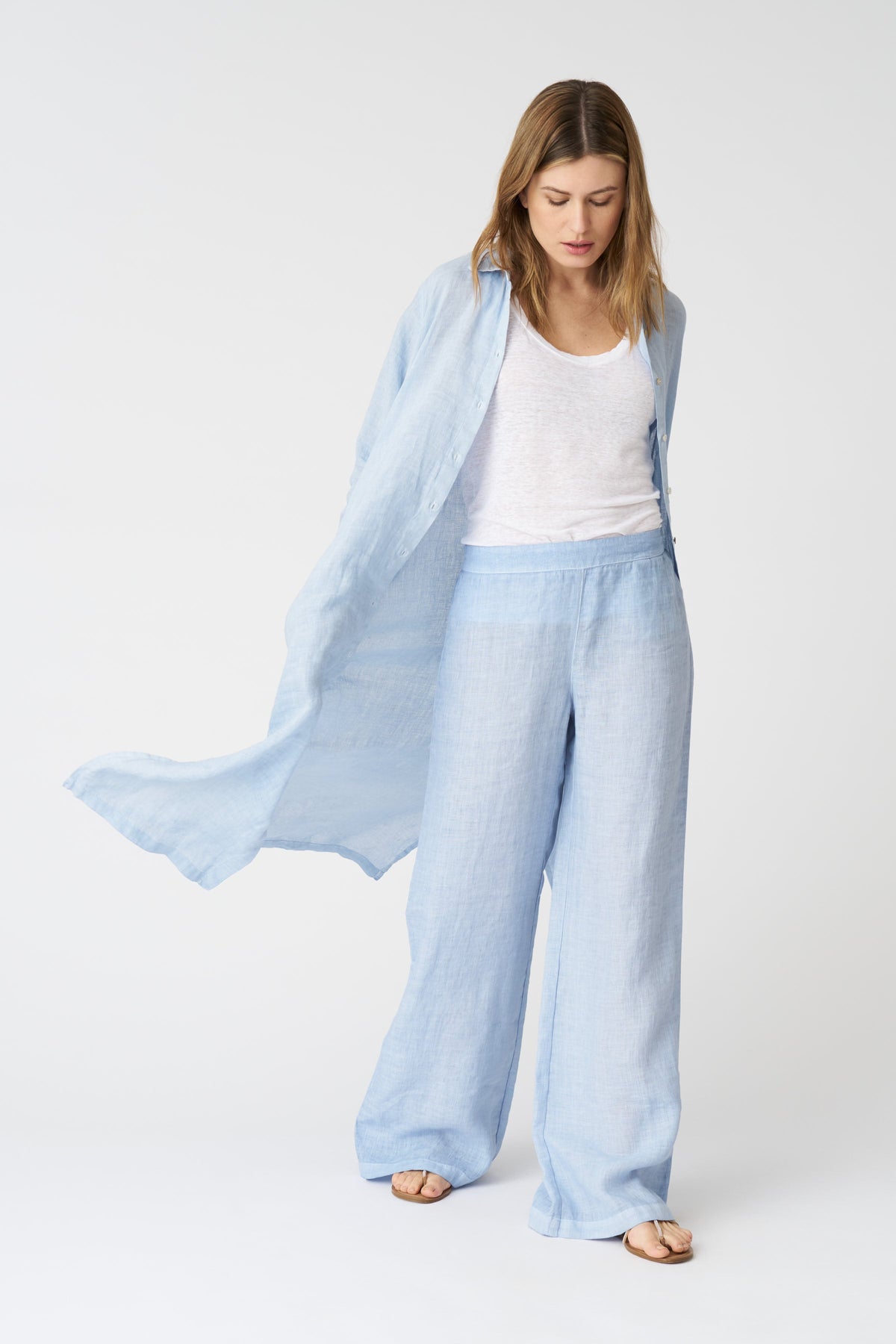 Women's Roma Linen Pants – Sea Soft Fade, view 1