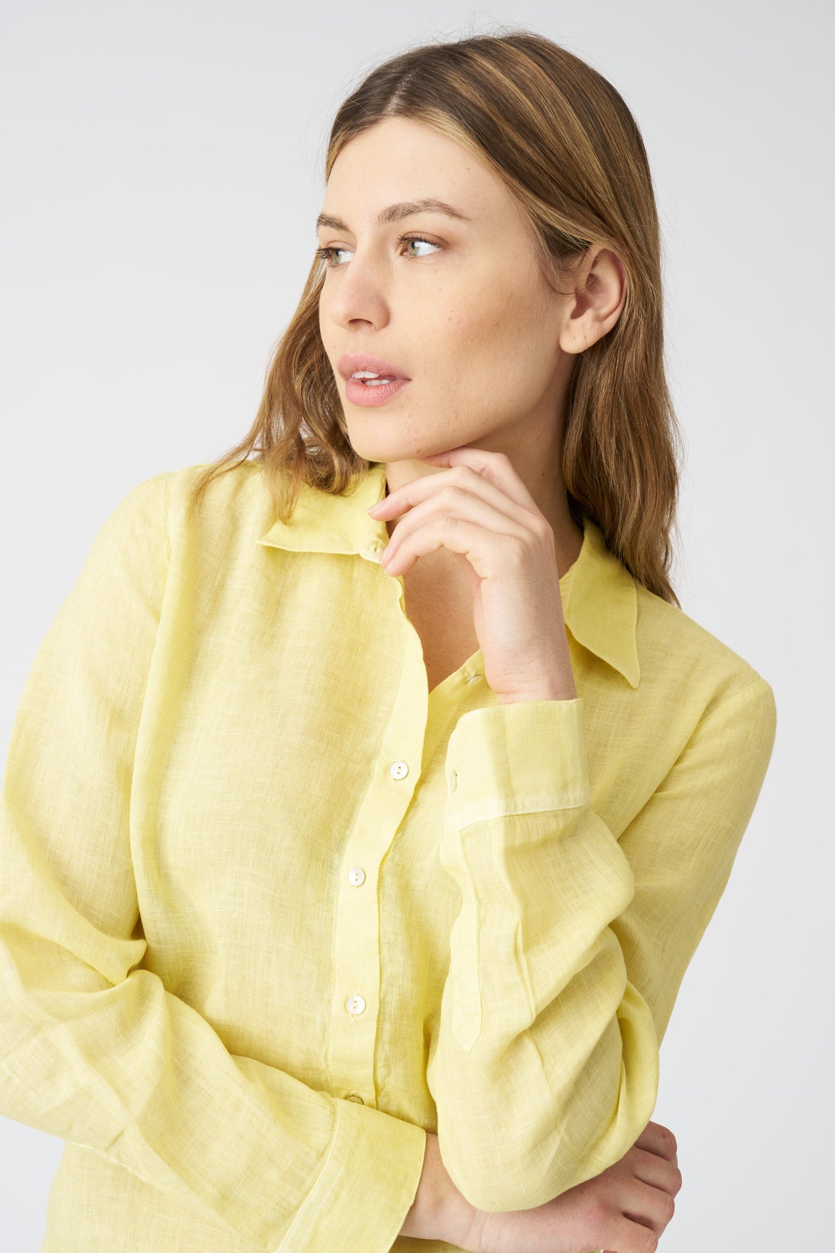 Women's Linen Regular-Fit Shirt – Sun Soft Fade, view 2
