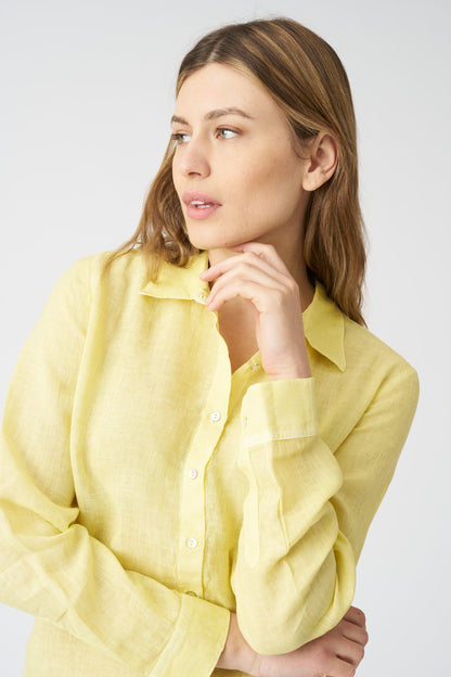 Women's Linen Regular-Fit Shirt – Sun Soft Fade, view 2