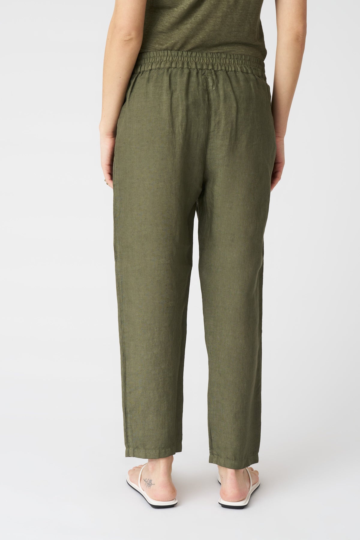 Women's Alessa Boyfriend Linen Pants – Caffe Soft Fade, view 4