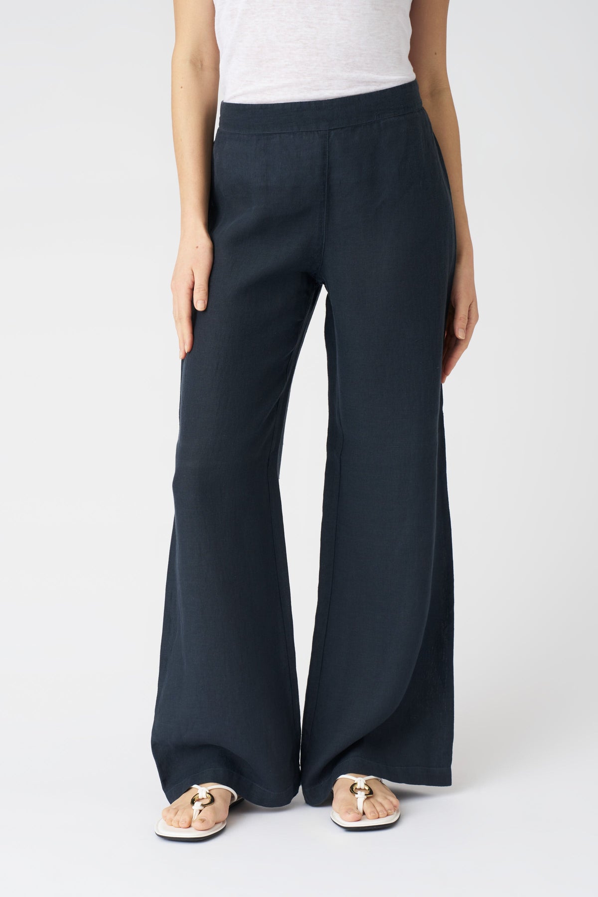 Women's Roma Linen Pants – Night Blue, view 3