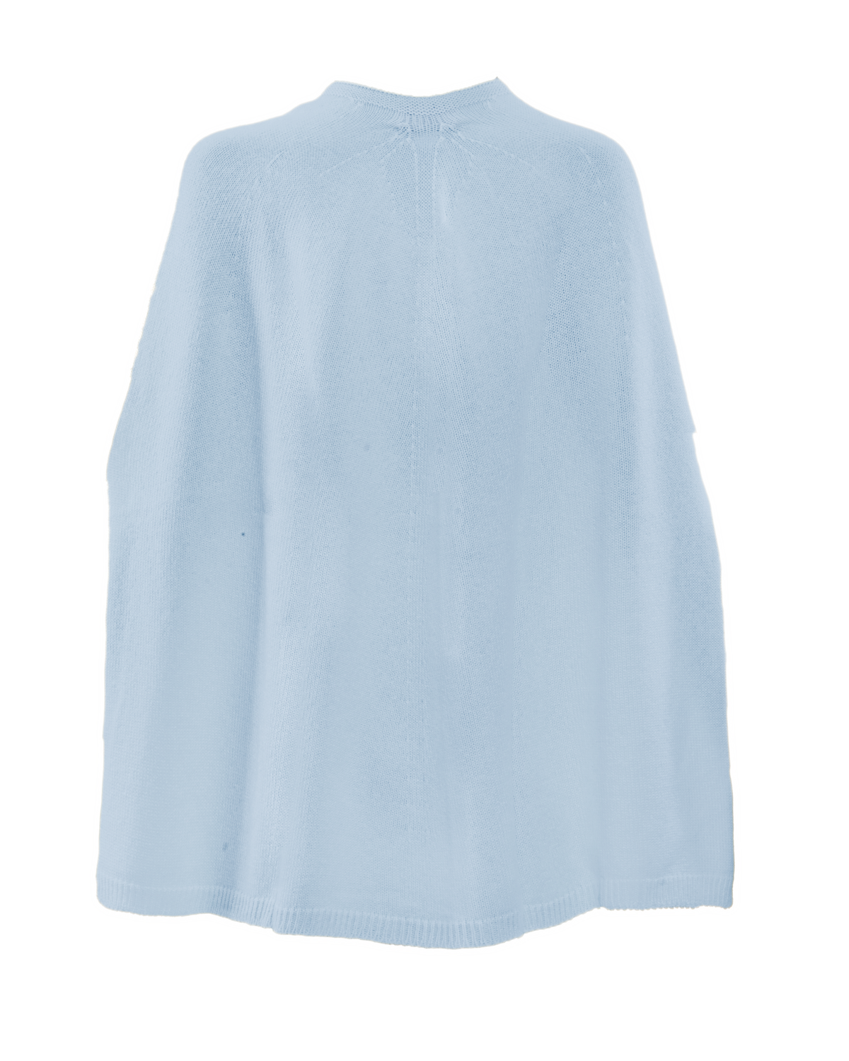 Women's Pure Cashmere Elegant Cable Knit Poncho Baby Blue