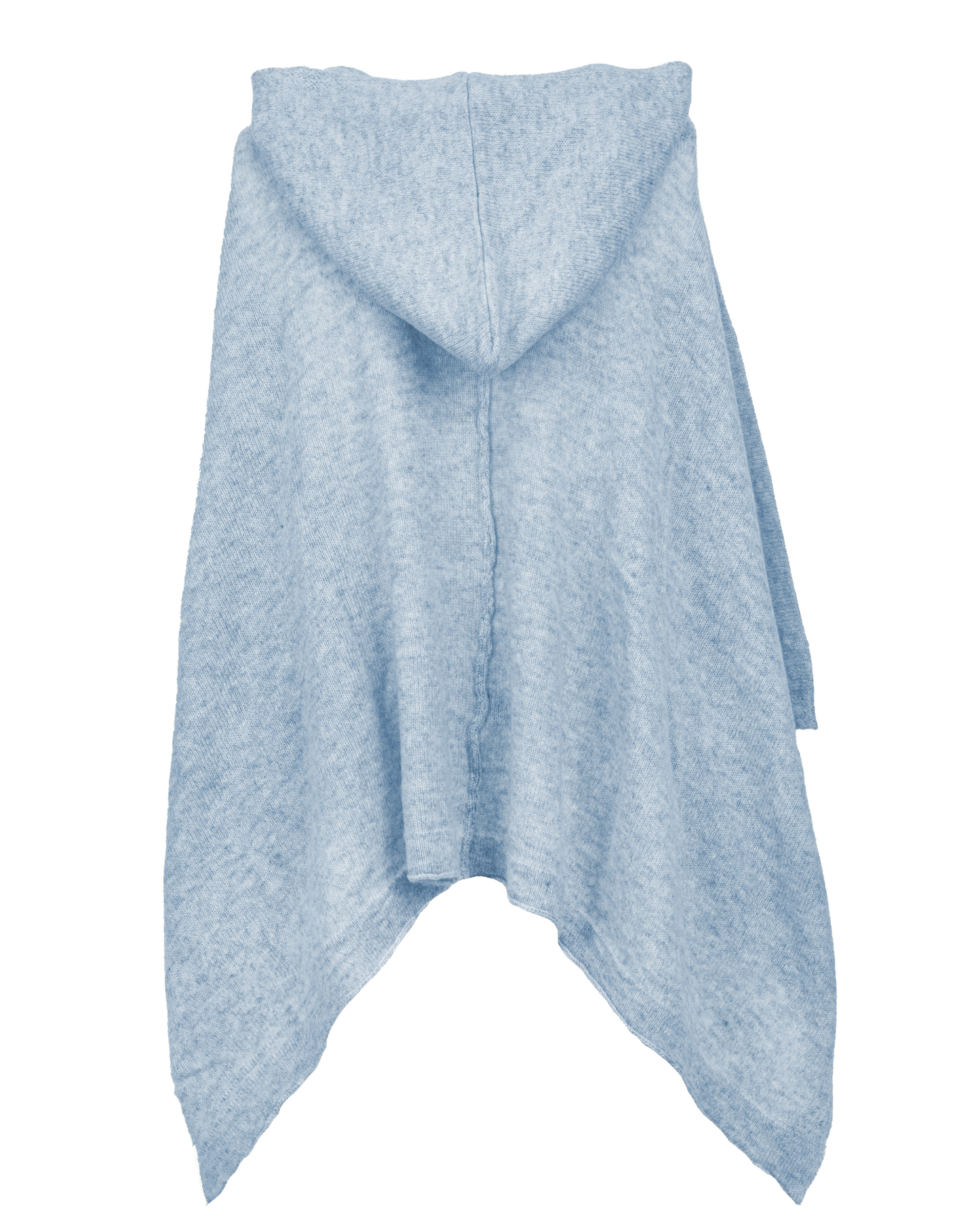 Women's Cashmere Button Hoodie Poncho Baby Blue
