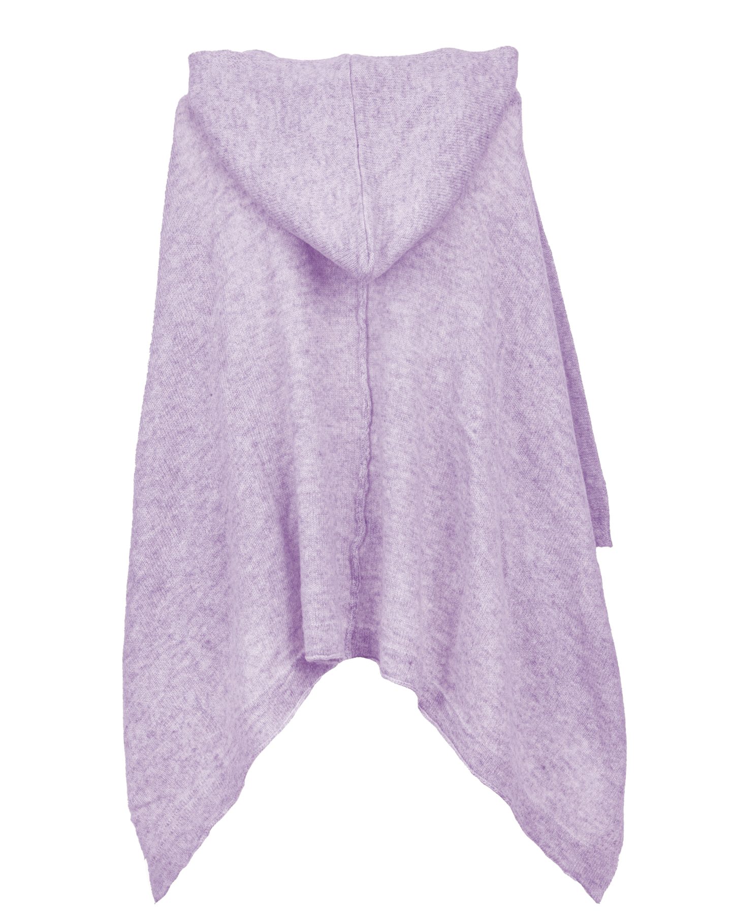 Women's Cashmere Button Hoodie Poncho Lilac