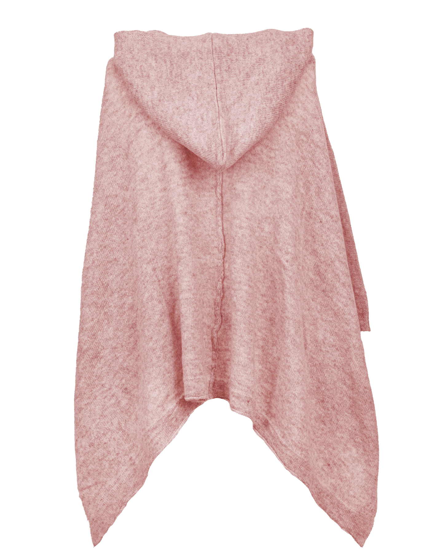 Women's Cashmere Button Hoodie Poncho Old Rose