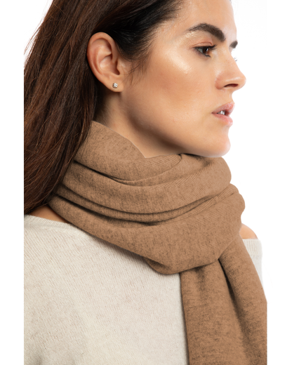 Women's Double Knit Pure Cashmere Cape Camel