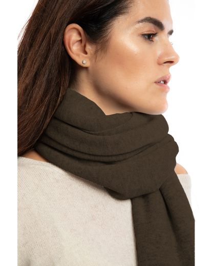 Women's Double Knit Pure Cashmere Cape Coffee