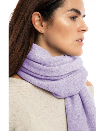 Women's Double Knit Pure Cashmere Cape Lilac