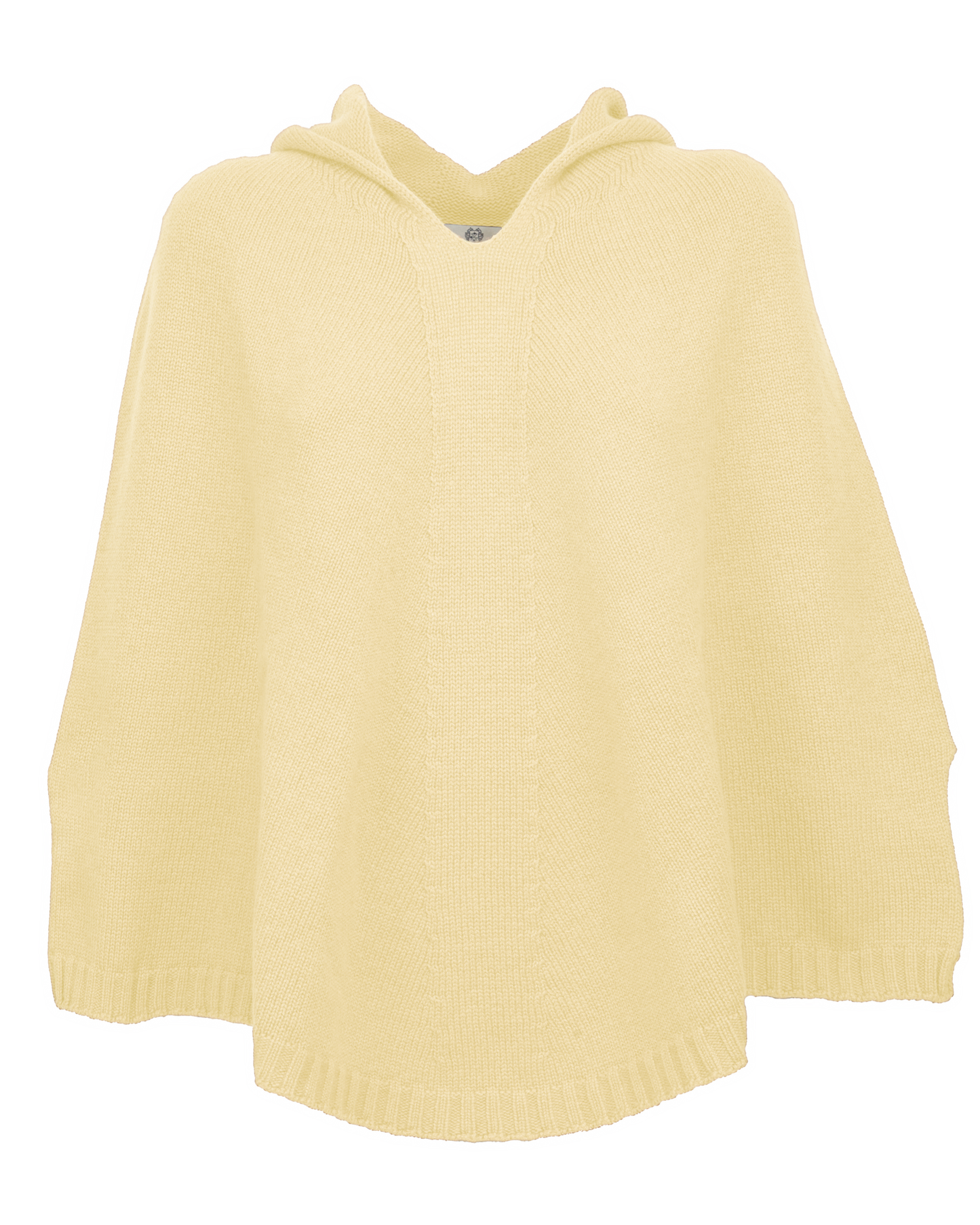 Women's Pure Cashmere Hooded Poncho Butter Yellow