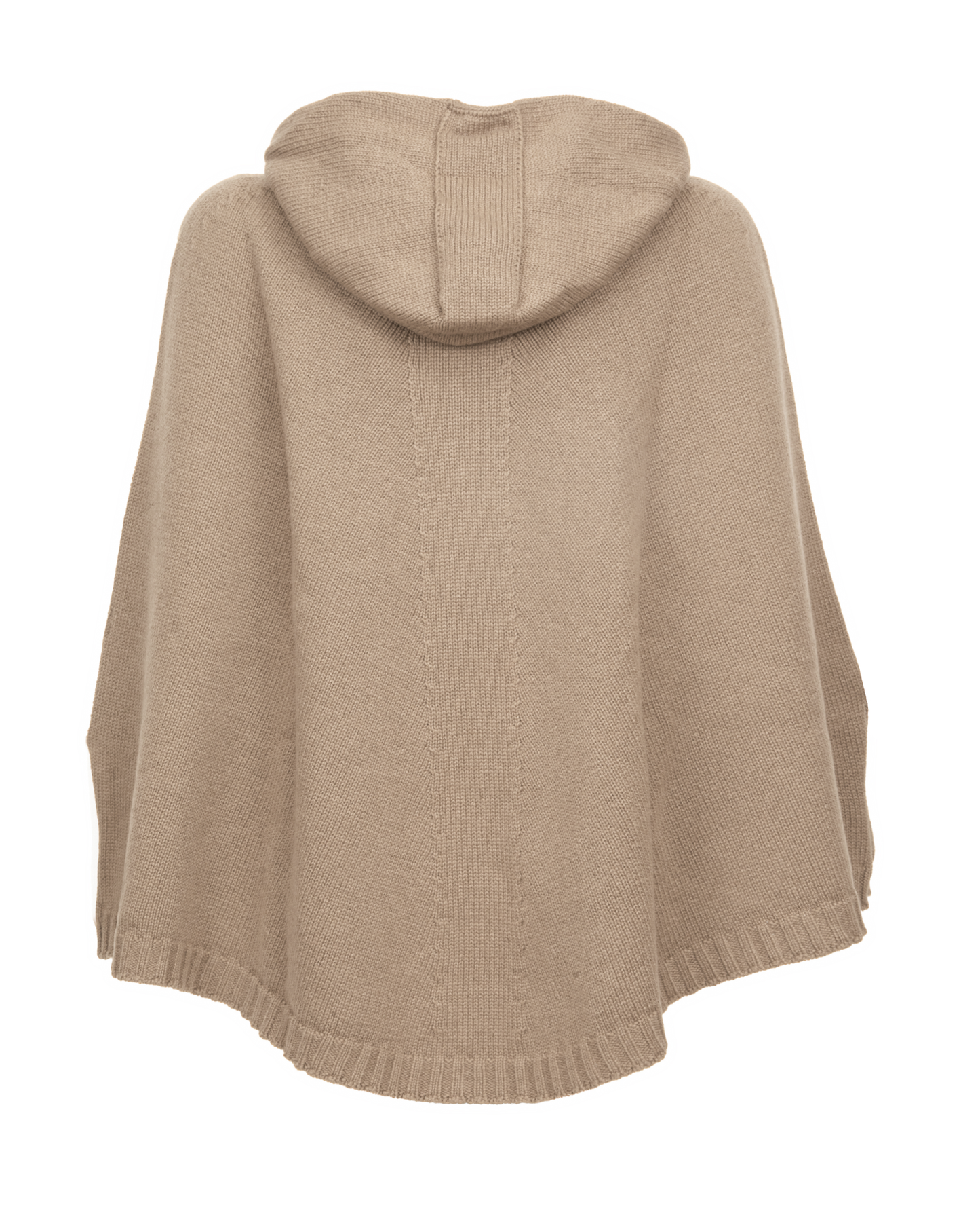 Women's Pure Cashmere Hooded Poncho Taupe