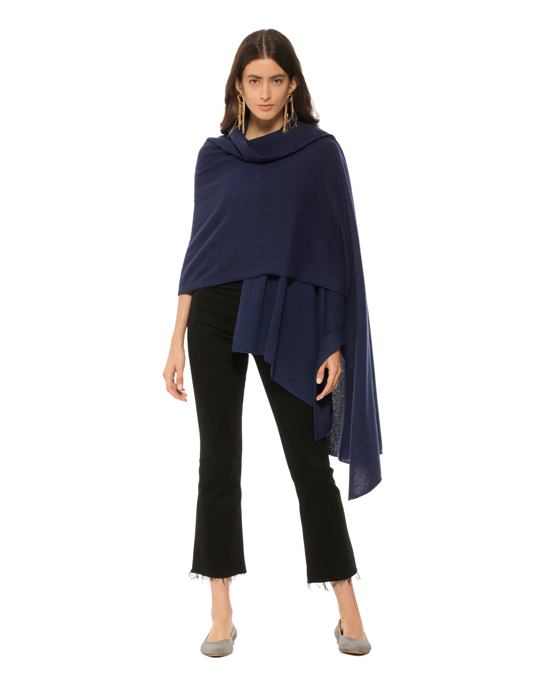 Monticelli Pure Cashmere Wrap in Blue Made In Italy 2